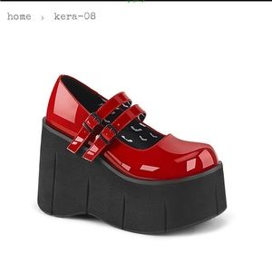 Kara-Red Patent Lolita double strap